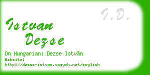 istvan dezse business card