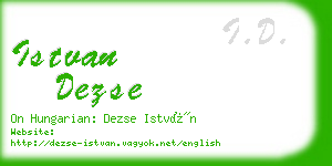 istvan dezse business card